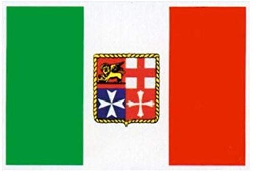 BANDIERA AUTOADESIVA Marina MERCANTILE Italiana 12 X 16 CM