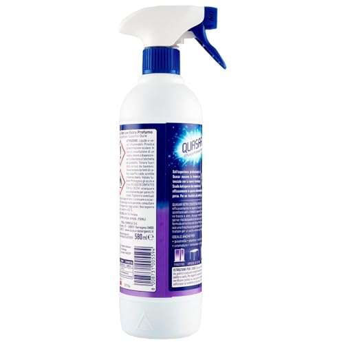 SET QUASAR: Detergente, VETRI Con EXTRA PROFUMO. Senza Aloni, Asciuga Rapido, Freschezza Quotidiana 580ml