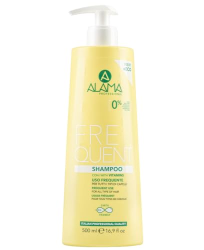 Alama Professional Frequent Shampoo Uso Frequente per Tutti i Tipi di Capelli, Giallo, 500 Millilitri