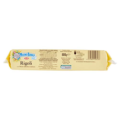 Mulino Bianco - Biscotti Frollini, con Miele Italiano - 5 pezzi da 800 g [4 kg]