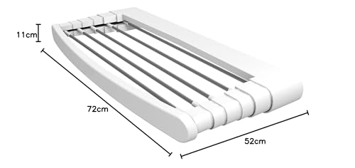 Gimi Telepack 100 Stendibiancheria da Parete in Resina e Alluminio, Stendibili