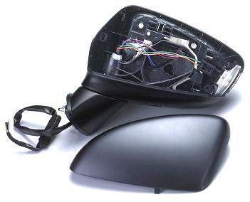 RETROVISORE ELETT. Term. Rib. C/Fan. A LED Sinistra [Lato Guida] per Auto: 6 - Calotta da VERNICIARE - 10 Pin - Blind Spot - Vetro ASF.