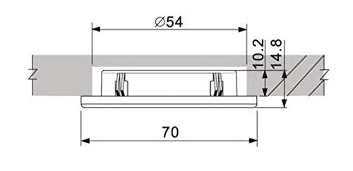 FARETTO ABS 24 LED 70x70 MM Bianco