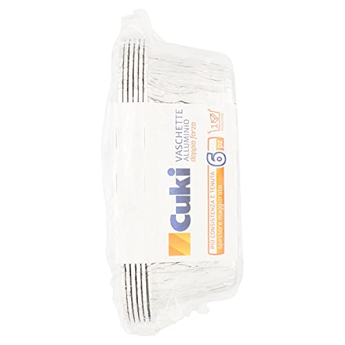 Cuki - Vaschette Alluminio, Doppia Forza - 6 Pezzi - [confezione da 12]
