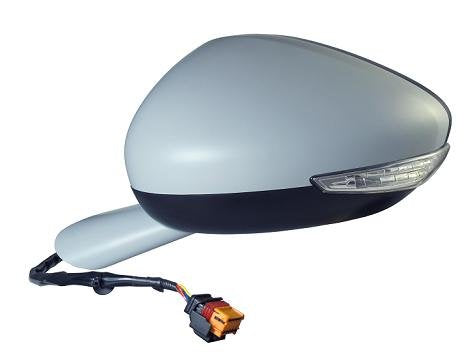 RETROVISORE ELETT. Termico C/FANALINO Destro [Lato Passegero] per Auto: 508 - Calotta da VERNICIARE - con SONDA 8PIN