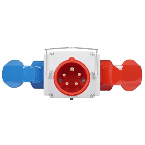 FANTON 73112 Adattatore industriale da spina 3P+N+T a 1 presa 3P+T e 1 presa 2P+T IP44