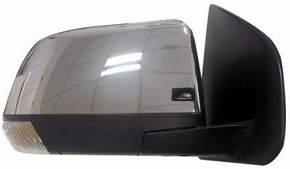 RETROVISORE ELETT. Term. Rib. C/Fan. A LED Destro [Lato Passegero] per Auto: D-Max - Calotta CROMATA