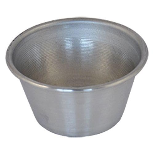 CG94 - 6 Stampi Riutilizzabili per Timballo-Cupcake-Budini in Alluminio Antiaderente | Cottura Uniforme | Design Classico | Facile Rimozione | Diametro 10 cm, Altezza 6,5 cm, Alluminio