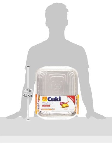 Cuki Vaschette Alluminio, 12 Porzioni, 2 Pezzi