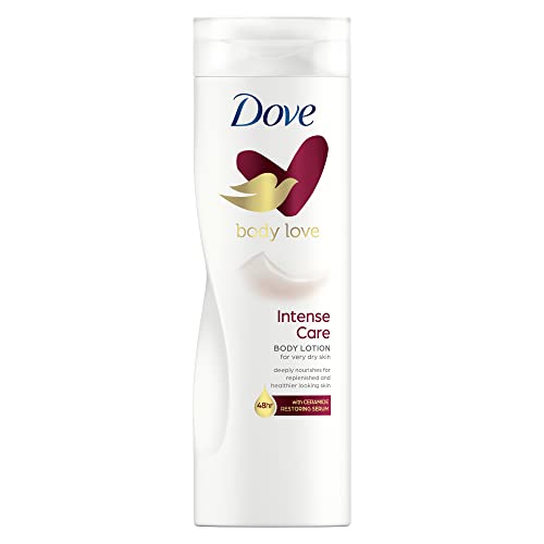 Dove, Crema Corpo Coccola Intensa, Crema Corpo Idratante per Pelle Molto Secca, Dona una Pelle Vellutata, Idratazione Profonda per 48h con Ceramide Restoring Serum, Dermatologicamente Testata, 400ml