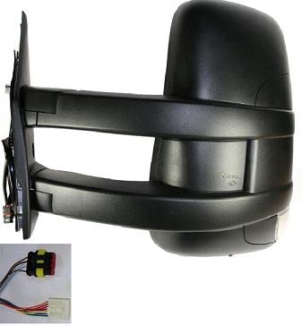 RETROVISORE ELETT. Term. BR. Lungo CFAN. Integ. Sinistra [Lato Guida] per Auto: Daily - Calotta Nera - Versione dal 2009> - con SONDA