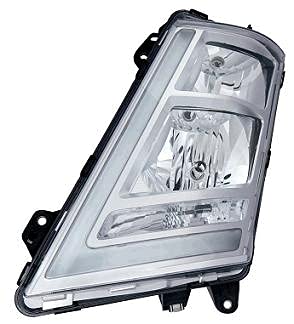 FARO H7-H1 C/MOT. ELETTRICO A LED PARABOLA CROMATA VOLV. TRUCK FH16 - >07/'13 - SX
