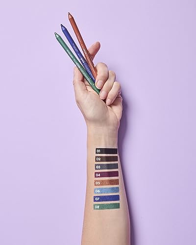 Deborah Milano Kajal, eyeliner 2 in 1 e eyeliner impermeabile, 07 blu, a lunga durata, impermeabile, ultra pigmentato e cremoso, dona un aspetto intenso e definito, 1,21 g