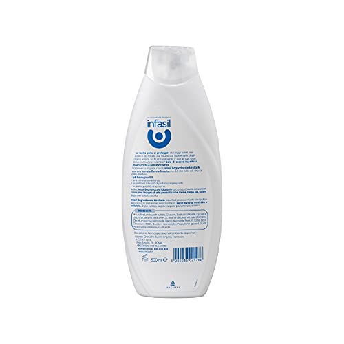 Infasil Bagnodoccia Idratante Nutriente, Clinicamente Testato e Delicato sulla Pelle, 6 Bagnodoccia da 500 ml