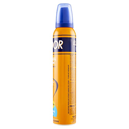 ELIDOR Spuma Volume Modella Ricci Con Provitamina B5 Fissaggio Forte Protezione Uv 200ml, Definisci e Risalta i tuoi Ricci