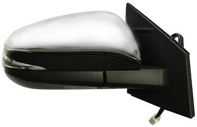 RETROVISORE ELETT. Term. Rib. C/Fan. Destro [Lato Passegero] per Auto: RAV 4 - Calotta CROMATA - 9 Pin