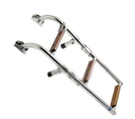 SCALETTA Pieghevole Mini in Acciaio Inox 3 GRADINI 80 X 20 CM