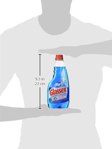 Glassex Ricarica Detergente per vetri con Ammoniaca - 6 pezzi da 500 ml [3 l]
