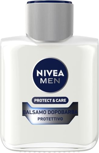 NIVEA MEN Protect & Care Balsamo Dopobarba Protettivo in Confezione da 100 ml, After Shave Uomo con Aloe Vera, Vitamina E e Pro-Vitamina B5, Balsamo Barba Idratante