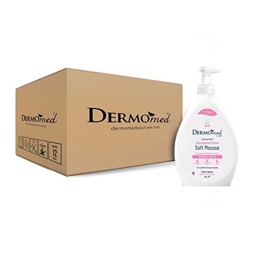 Dermomed Detergente Intimo Soft Mousse Sensitive con Agente Idratante e Lenitivo per l'Igiene Intima Esterna Deterge Delicatamente anche le Pelli Più Sensibili pH 4.5 Dispenser da 600 ml