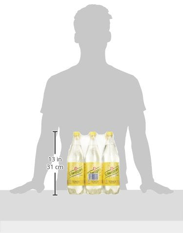 Schweppes Acqua Tonica Bibita Analcolica Gassata - Confezione da 6 x 1 Litro