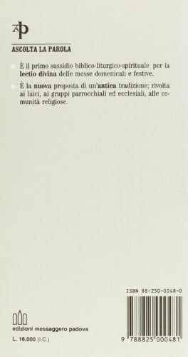 Ascolta la parola. «Lectio divina» per la liturgia domenicale e festiva. Anno B. Dalla 22ª alla 34ª domenica del tempo ordinario (Vol. 4)