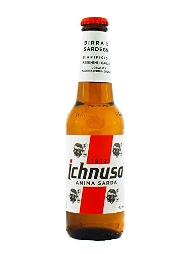 Birra Ichnusa Lager | Anima Sarda | Sardegna | 24 Bottiglie da 33cl | Bassa Fermentazione | Eccellenza Italiana