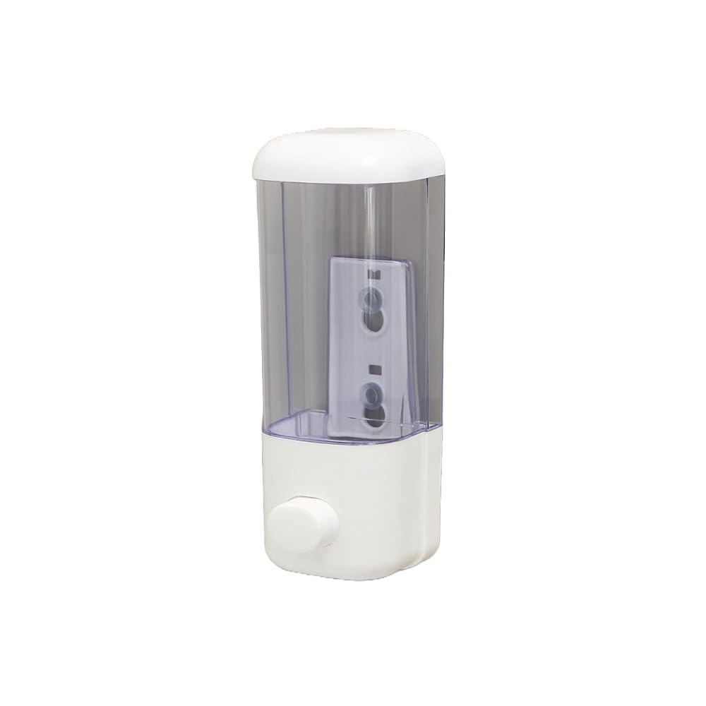 CG94 Dispenser di Sapone Liquido a Parete 1 Posto Bianco Ricaricabile per Bagno & Cucina