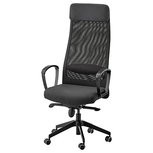 IKEA MARKUS Sedia da ufficio, regola l'altezza e l'angolazione di questa sedia in modo che la tua giornata lavorativa si senta a proprio agio [Vissle grigio scuro]