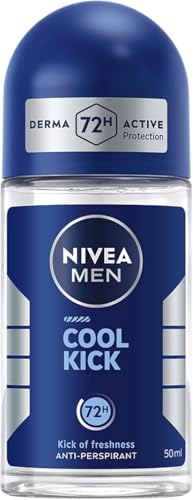 NIVEA Men Cool Kick Roll-on Deodorante antitraspirante in confezione da 6 x 150ml, Deodorante uomo con formula Cool-Care, Deo roll per 48 h di intensa freschezza