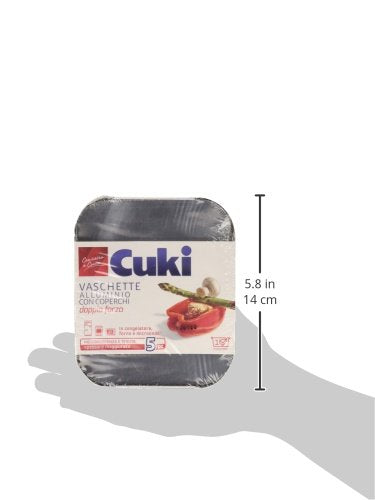 Cuki - Vaschette, Alluminio con Coperchi - 6 confezioni da 5 pezzi [30 pezzi]