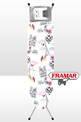 FRAMAR STIRA LIGHT - Asse da stiro 30 x 105 con portaferro, chiusura di sicurezza e piedini antiscivolo
