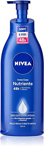 NIVEA Crema Corpo Nutriente idratante per pelle secca o molto Formula arricchita con Siero Idratazione Intensa Olio di Mandorla Naturale E Vitamina