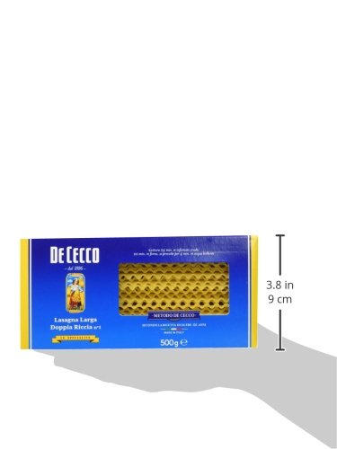 De Cecco Lasagna Semola Riccia - 4 pezzi da 500 g [2 kg]