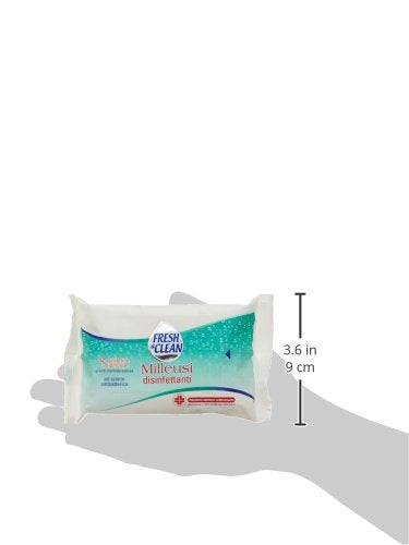 Fresh & Clean - Milleusi Disinfettanti, Salviettine Umidificate, Ad Azione Antibatterica - 6 confezioni da 12 Pezzi [72 Pezzi]