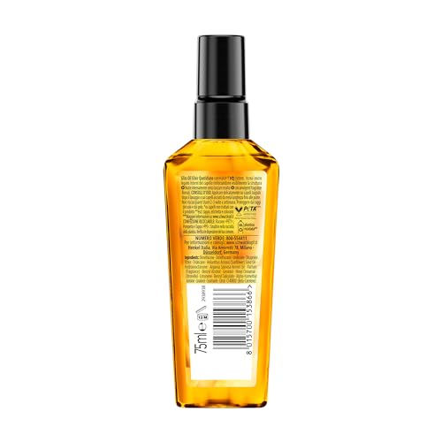 Schwarzkopf Gliss Oil Elixir Quotidiano 75ml, Olio capelli nutriente e idratante arricchito con HAPTIQ System, Siero capelli danneggiati e secchi