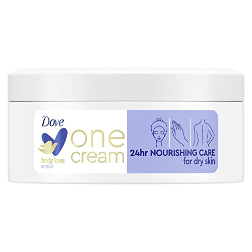 Dove, One Cream Nourishing Care, Crema Viso, Corpo e Mani per Pelle Secca, Dona una Pelle Morbida, Elastica e Idratata per 48h, con Ceramide Restoring Serum, Dermatologicamente Testata, 250ml