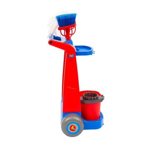 Grandi Giochi - Trolley Pulizia Vileda for Kids, L'Originale Versione Giocattolo con Scopa, Battipanni, Mocio e Secchio, IAM01200