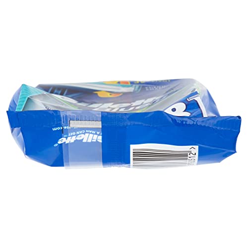 Procter & Gamble Gillette Blue II Plus Slalom Confezione da 8 Lamette Barba Usa e Getta, Lame rivestite in cromo, Manico Scorrevole, Meno Irritazioni