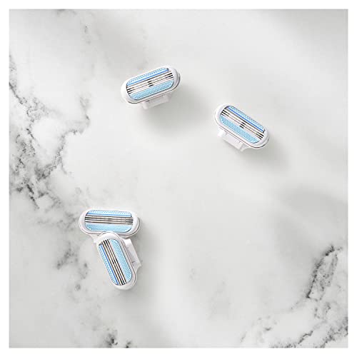 Gillette Venus Smooth Lametta Donna, 4 Lamette di Ricambio per Rasoio Donna, Confezione da 4 Ricambi con 3 Lame, Rasatura Veloce ed Efficace