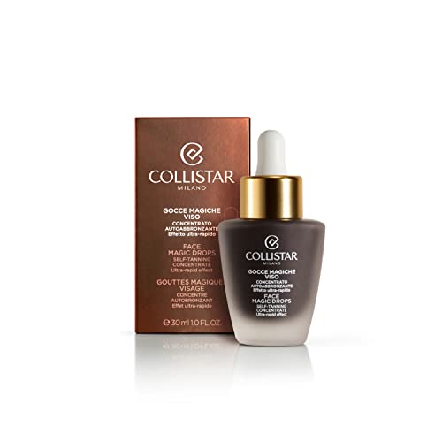 Collistar Gocce Magiche für das Gesicht, Selbstbräunungskonzentrat mit ultraschneller Wirkung, intensive, natürliche und strahlende Bräune in weniger als einer Stunde, ohne Flecken, 30 ml (1er Pack)