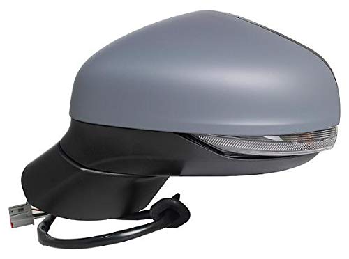 CG94 RETROVISORE ELETT. Termico Rib. C/Fan. E Luce di CORTESIA Sinistra [Lato Guida] per Auto: Fiesta - Calotta da VERNICIARE - Sistema BLIS 12PIN