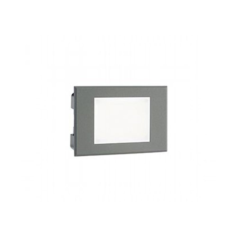 SEGNA PASSO INCASSO RETTANGOLARE APERTO SPINA colore nero - 3 watt