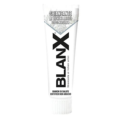BlanX, Dentifricio Classico Sbiancante, a Base di Licheni Artici 100% Naturali, 75ml - 4 Confezioni