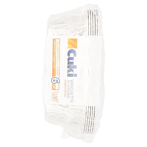 Cuki - Vaschette Alluminio, Doppia Forza - 6 Pezzi - [confezione da 12]