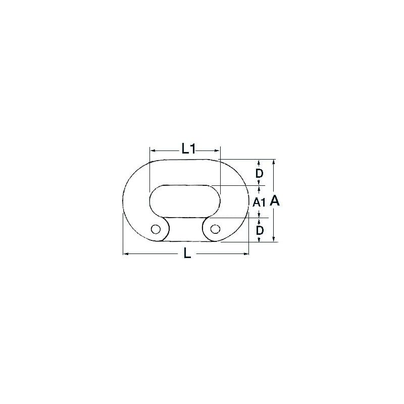 CG94 Falsa Maglia in Acciaio Inox 316 Ø 8 MM per Catena CALIBRATA