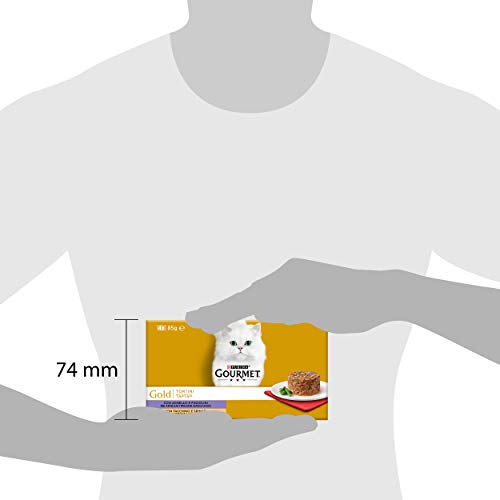 Gourmet Gold Gatto Mousse Con Agnello E Squisiti Fagiolini, 4 x 85 gr