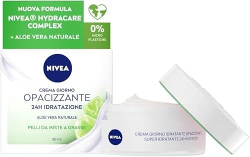 Nivea Essentials Super Idratante 24h Opacizzante, Crema Giorno Viso Per Pelli Da Miste A Grasse, 50 Millilitro
