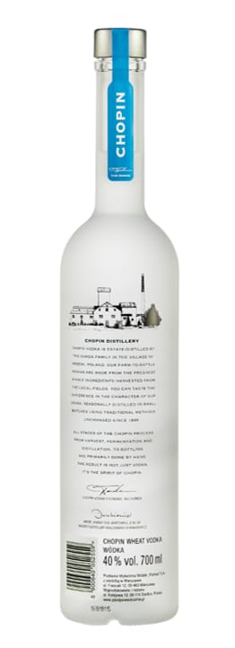 Chopin Wheat - Wodka dai Sentori Floreali con Note di Caramello, 40% Bottiglia da 700ml