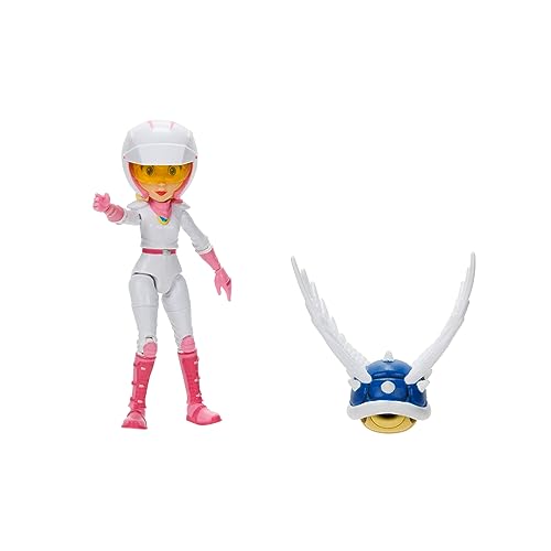 Nintendo Super Mario Movie – Action figure di Biker Peach alta 13 cm, articolata ed estremamente dettagliata, con guscio spinato alato. Direttamente dal film! Per bambini e collezionisti